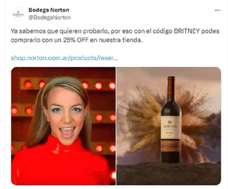 No pierde el tiempo: qué hizo la bodega del vino que tomó Britney Spears