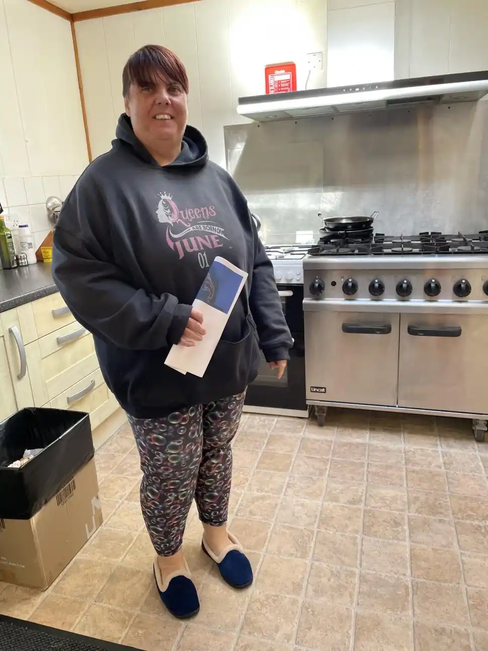 ADMINISTRADORA. En la cocina de su hospedaje, Bonita Goodwin.