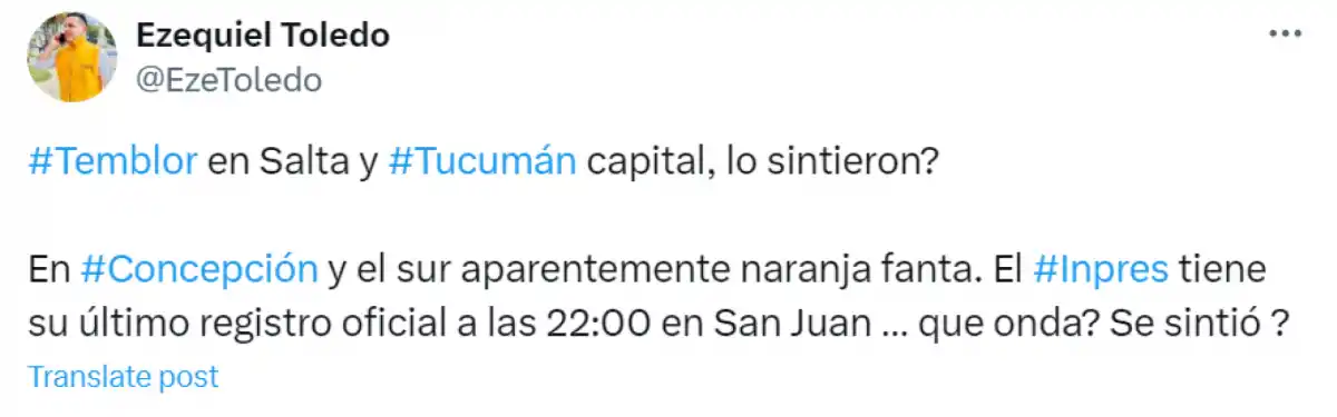 Temblor en Tucumán: cómo se vivió en las redes sociales