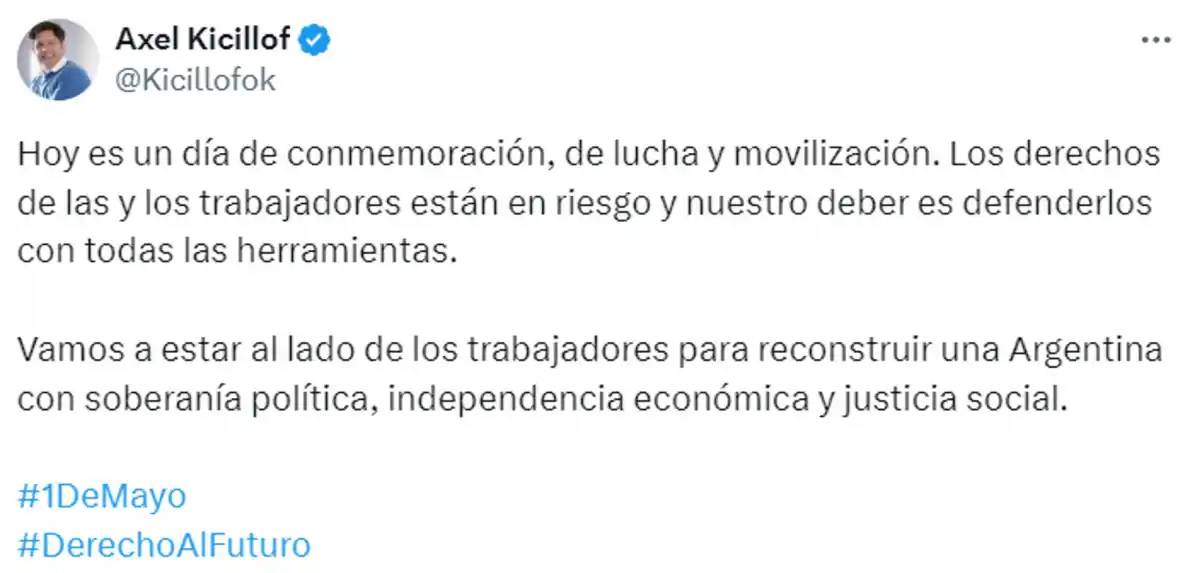 Tras reunirse con la CGT, Kicillof denunció que los derechos de los trabajadores están en riesgo