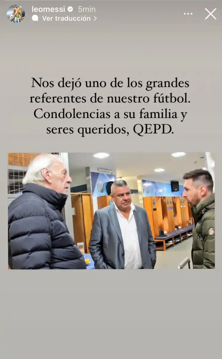 Messi despidió a Menotti: “Uno de los grandes”