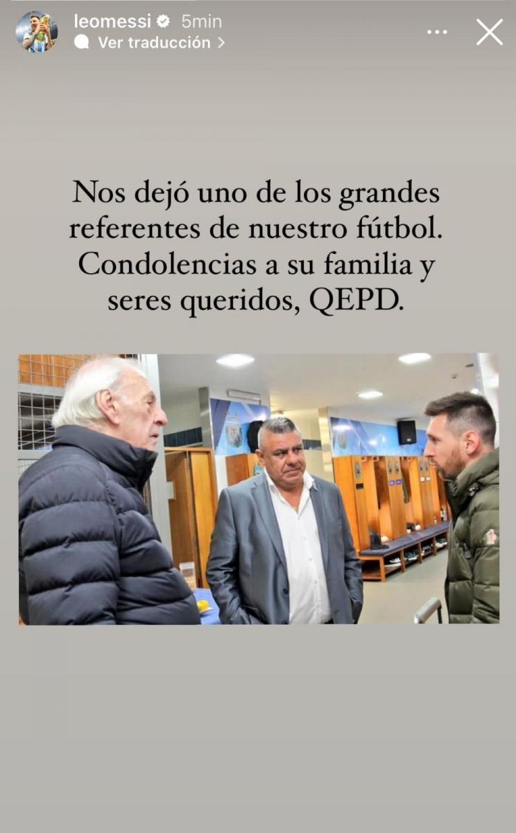 Messi despidió a Menotti: “Uno de los grandes”