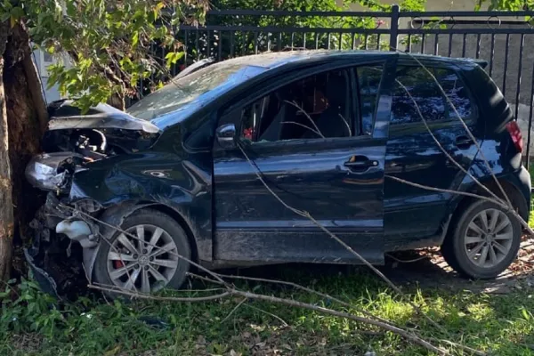 Escapaban de la Policía tras un presunto escruche en Yerba Buena y chocaron contra un árbol