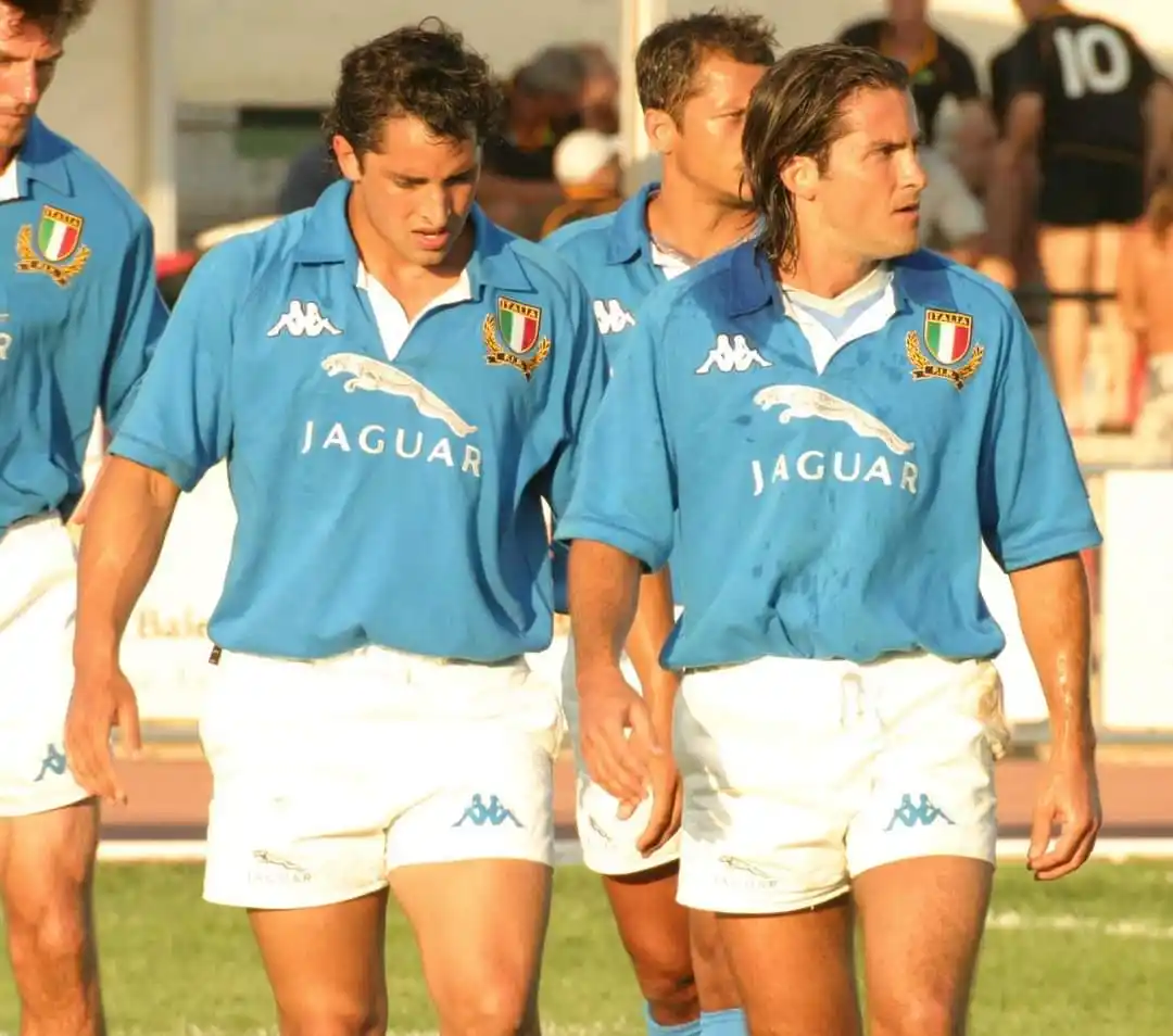 EN LA AZURRA. López González (izquierda), durante su paso por el seleccionado italiano de seven.