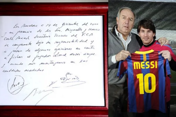 Arrancó la subasta de la servilleta en la que se firmó el primer contrato de Messi: la millonaria cifra que esperan recaudar
