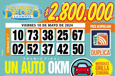 Los Números de Oro de LA GACETA del 10 de mayo de 2024