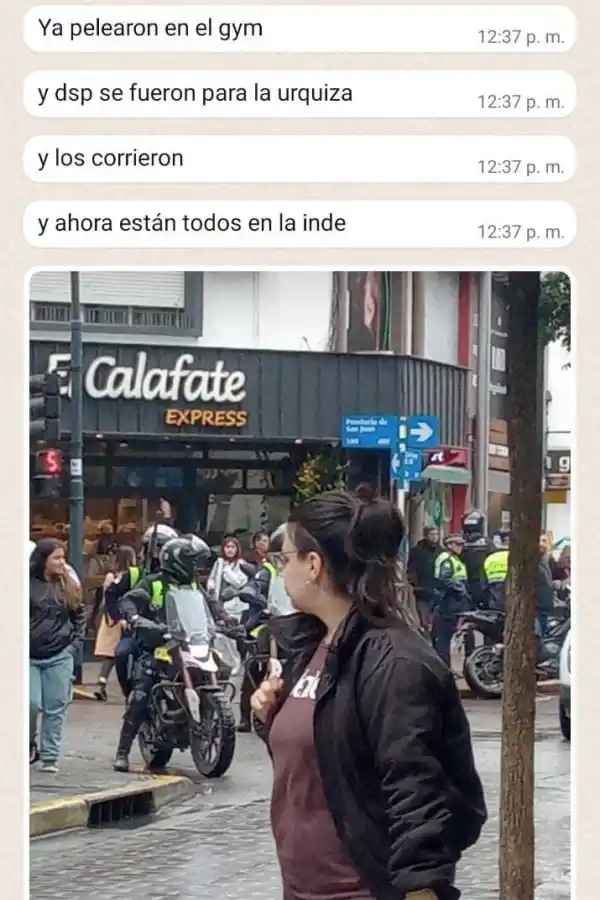 PRUEBA. Las capturas de los mensajes que se difunfían en los grupos.