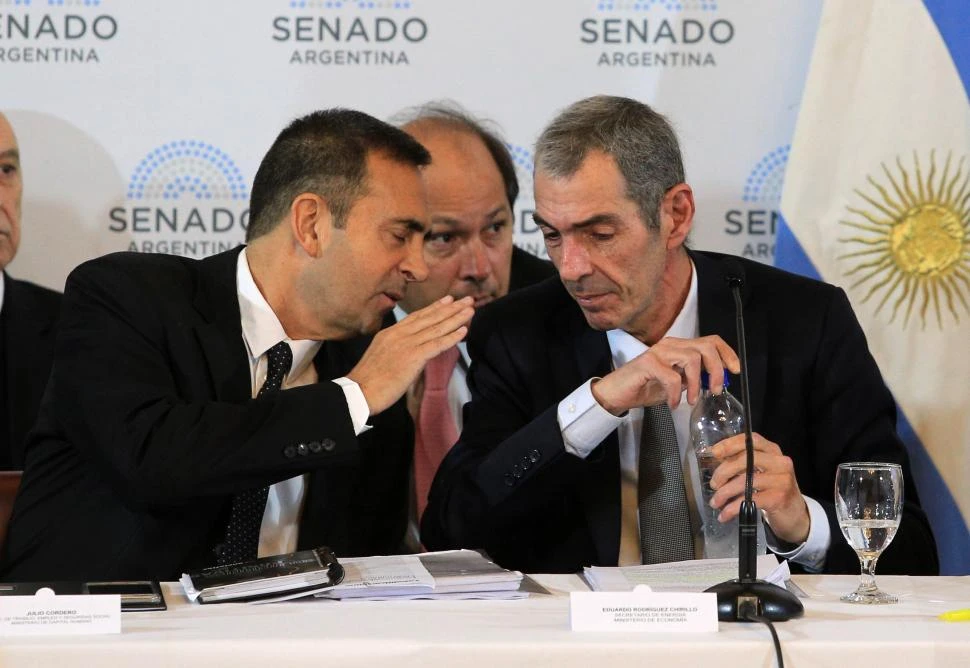 DEFENSA. Cordero y Rodríguez Chirillo expusieron los motivos que impulsaron al Gobierno a impulsar las Bases. 