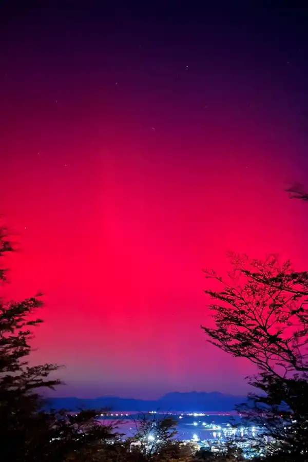 Imágenes: las increíbles auroras australes que se observaron en Ushuaia
