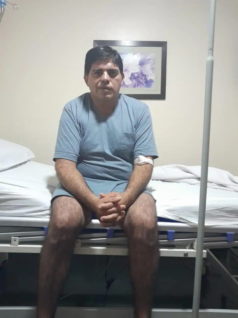 PARALISIS. La parte izquierda del rostro de Sergio se vio afectada.