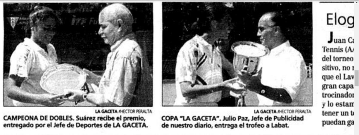 29 años atrás, Tucumán recibió un ITF de tenis por primera vez