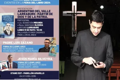 El padre Luis Zazano, “influencer del de arriba”, presentó sus nuevas obras en La Feria del Libro de Buenos Aires