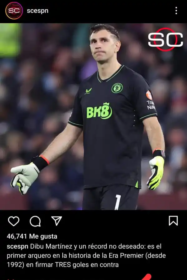 Una pálida para “Dibu” Martínez: alcanzó un récord negativo en la Premier League y su reacción en redes