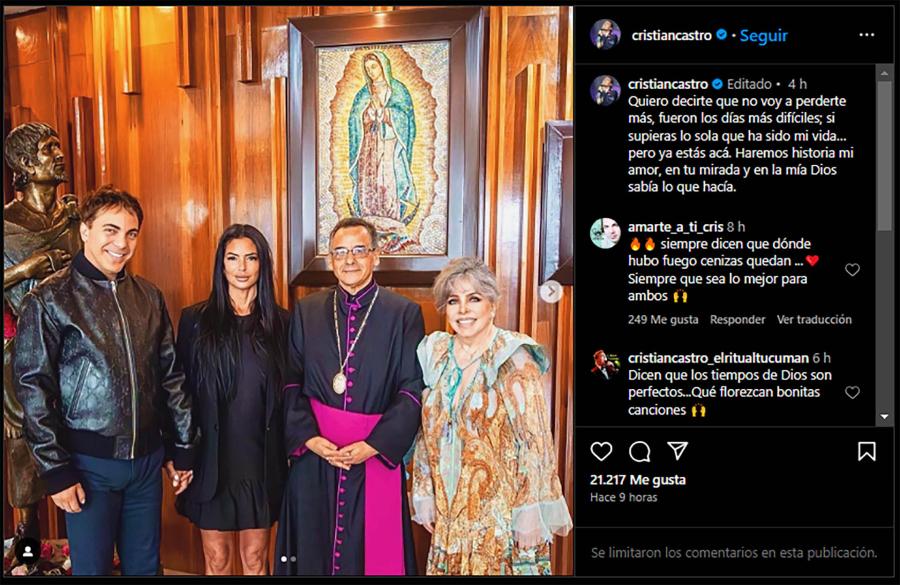 Cristian Castro se reconcilió con Mariela Sánchez