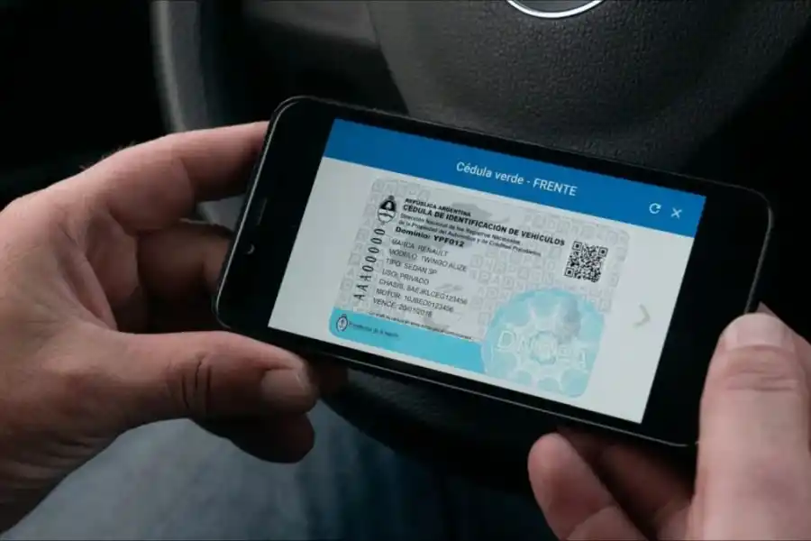 Cédula azul, digital.