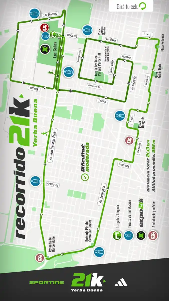 TRAZADO 1. Así será el circuito de la prueba principal de 21 kilómetros.
