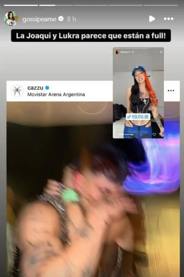 UN ROMANCE SECRETO. La foto que publicó Cazzu a través de sus redes sociales acrecienta los rumores sobre la pareja.