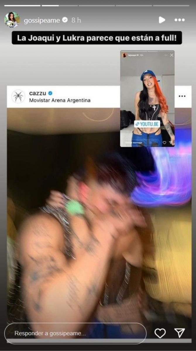 UN ROMANCE SECRETO. La foto que publicó Cazzu a través de sus redes sociales acrecienta los rumores sobre la pareja.