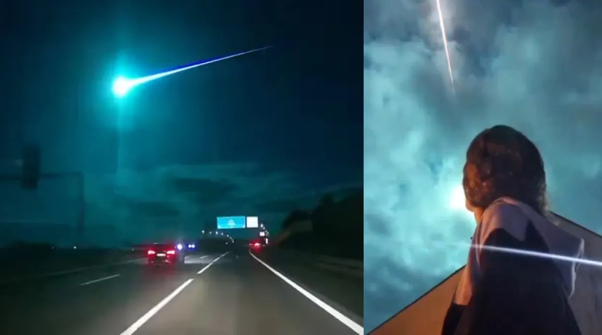 De película: grabó un impresionante video del meteoro que iluminó el cielo