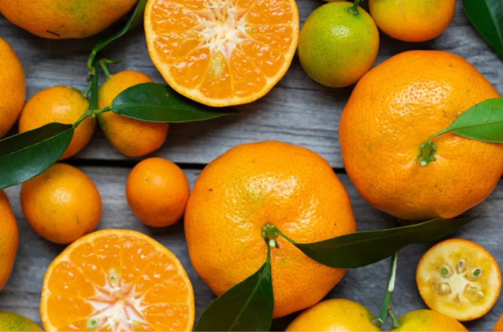 Los cítricos son buen afuente de vitamina C que combate los resfriados.