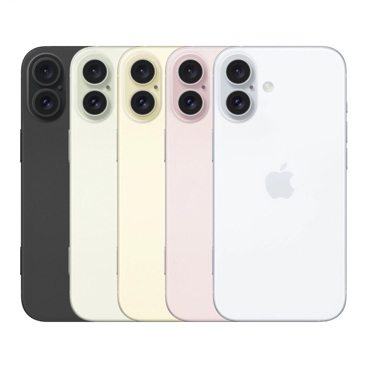 Los distintos colores del nuevo iPhone. 