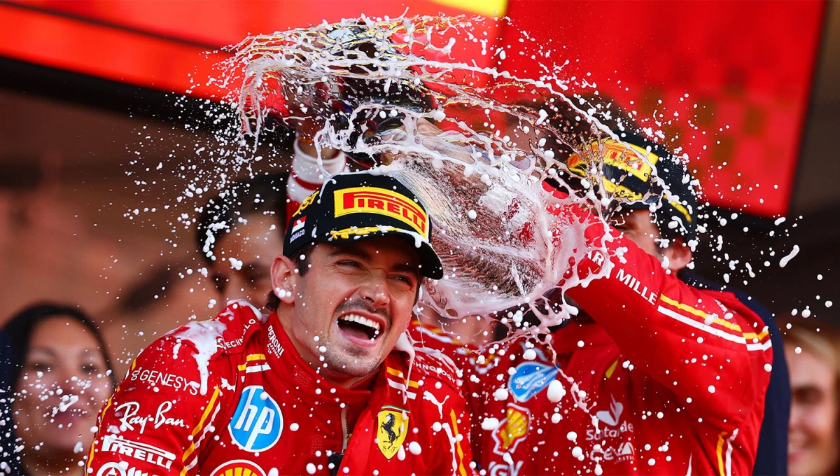 EMOCIONADO. Leclerc apenas pudo contener las lágrimas luego de quedarse con su primer GP de Mónaco.