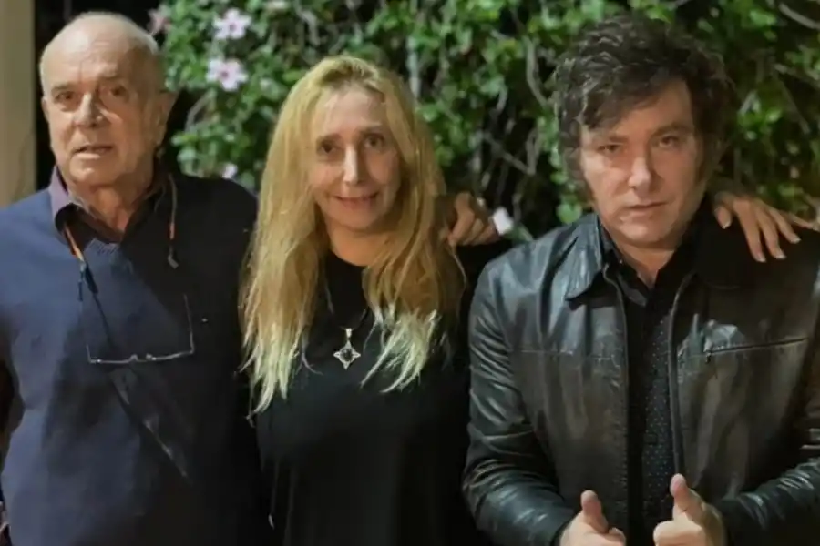 OTROS TIEMPOS. Javier Milei, Karina Milei y Carlos Rodríguez.