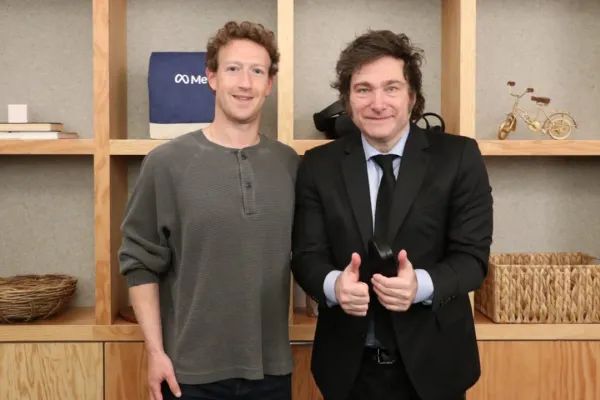 Milei se reunió con Mark Zuckerberg para proponer a la Argentina como polo tecnológico