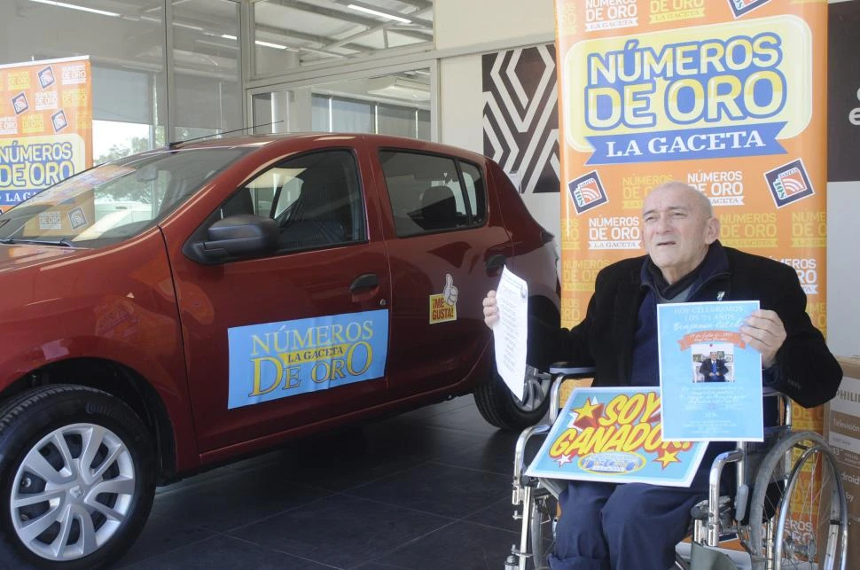A PURO FESTEJO. El 14 de julio el ganador cumplirá 71 años y planeó una gran fiesta para celebrarlo. Le sumará la felicidad por el auto que ganó. 