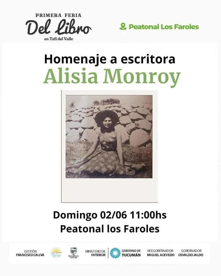 TRIBUTO. La vida y obra de Alicia Monroy serán evocadas en Tafí del Valle.