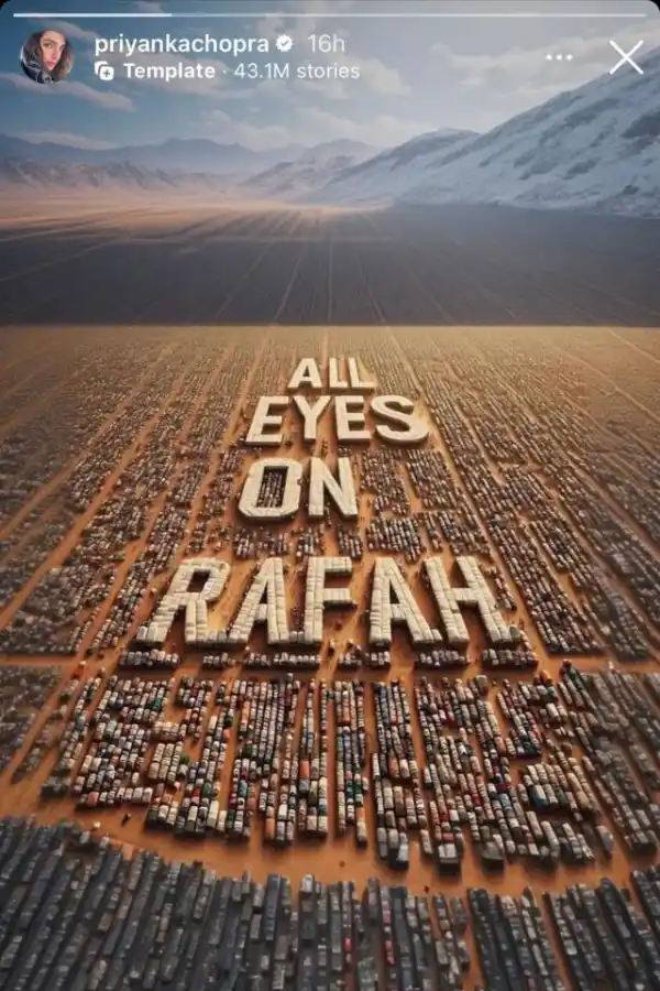 LA CLAVE DE SU ÉXITO. La actriz Priyanka Chopra, compartió la imagen con la función de Instagram. CAPTURA DE PANTALLA.