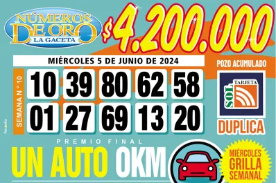 Los Números de Oro de LA GACETA del 5 de junio de 2024