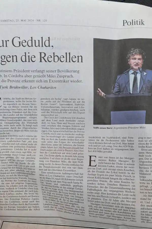 EN UN DIARIO DANÉS. Una columna sobre Milei.