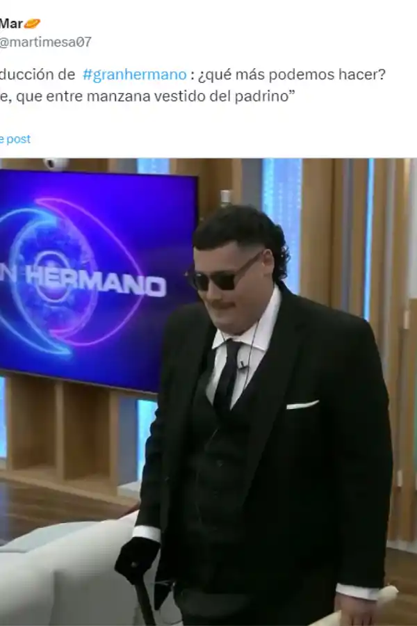 Entró Manzana a la casa de Gran Hermano y estallaron los memes