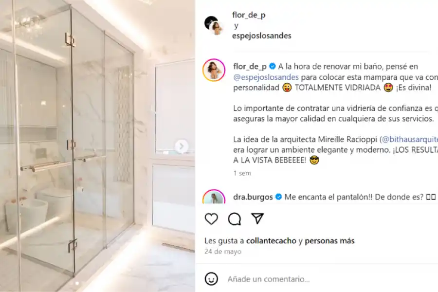 El posteo de Florencia Peña en Instagram