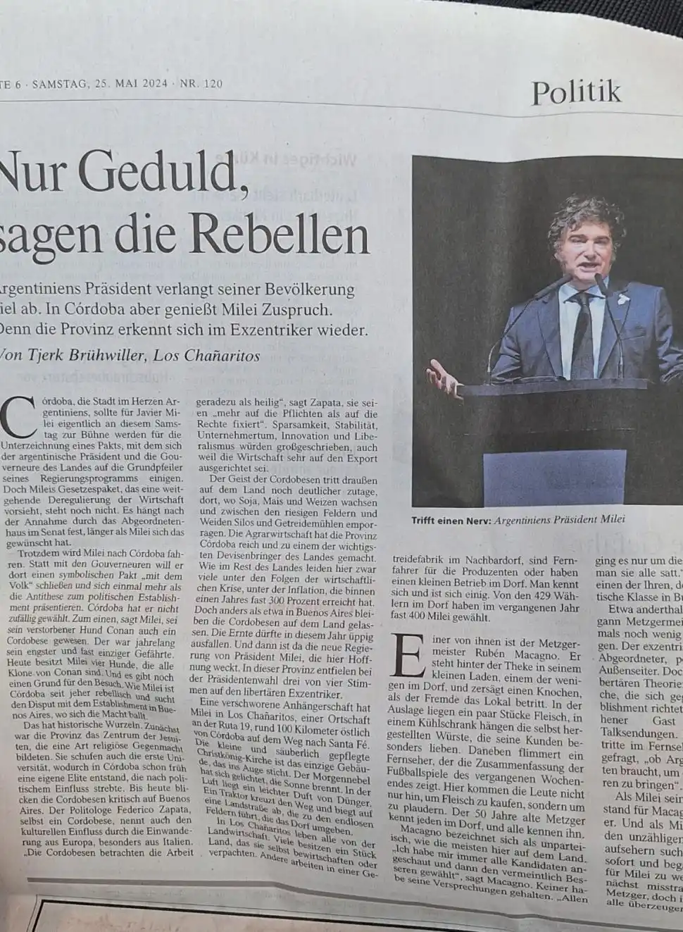 EN UN DIARIO DANÉS. Una columna sobre Milei.