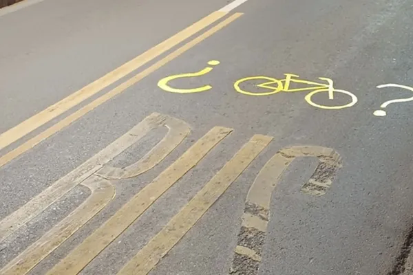 VIDEO ¿Por qué pintaron bicicletas sobre los carriles exclusivos para colectivos?