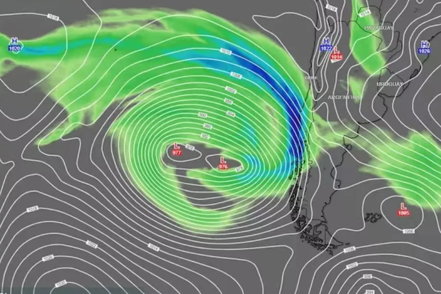 Alerta en algunas provincias argentinas por un ciclón extratropical que azota Chile