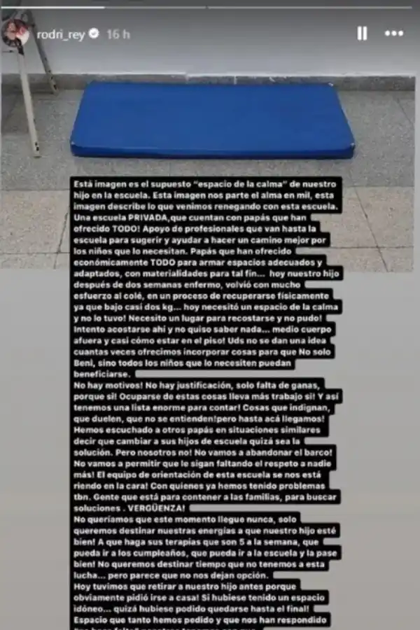 El arquero de Independiente realizó una fuerte denuncia contra la escuela que asiste su hijo: “Le faltaron el respeto”