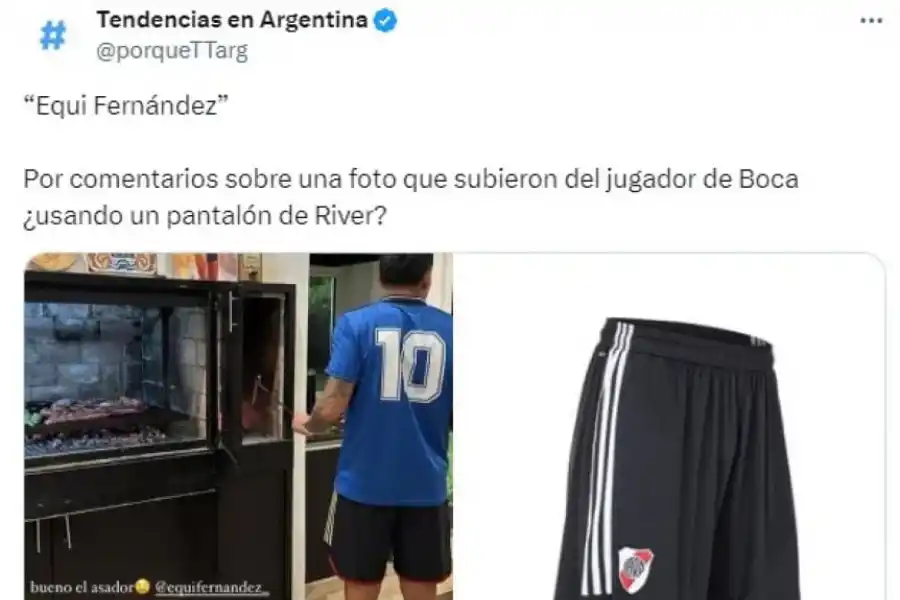 ¿Un jugador de Boca con el short de River? La polémica foto que desató un debate en las redes sociales