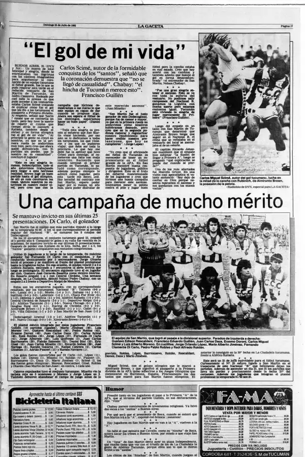 Crónicas de archivo: un Tucumán mundial y olímpico