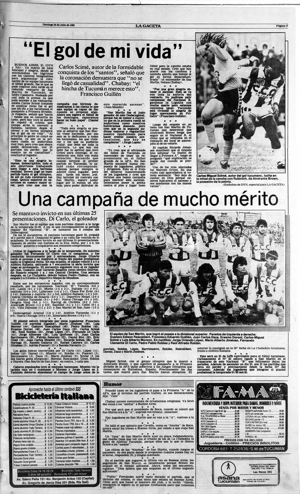 Crónicas de archivo: un Tucumán mundial y olímpico