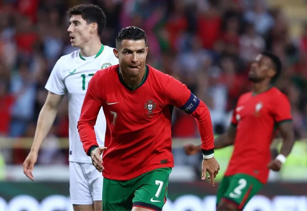 Cristiano Ronaldo marcó en el amistoso frente a Irlanda.