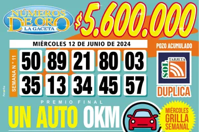 Los Números de Oro de LA GACETA del 12 de junio de 2024