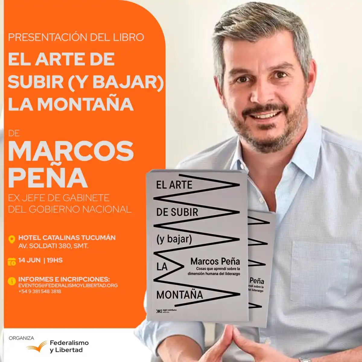 En Tucumán, Marcos Peña presentará su libro en el Hotel Catalinas Park