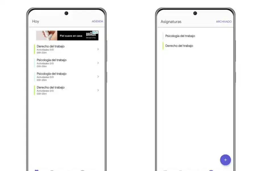 Easy Study permite planificar las sesiones de estudio. Fuente: Google Playstore.