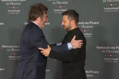 Video: así fue el encuentro entre Javier Milei y Volodímir Zelenski en Suiza