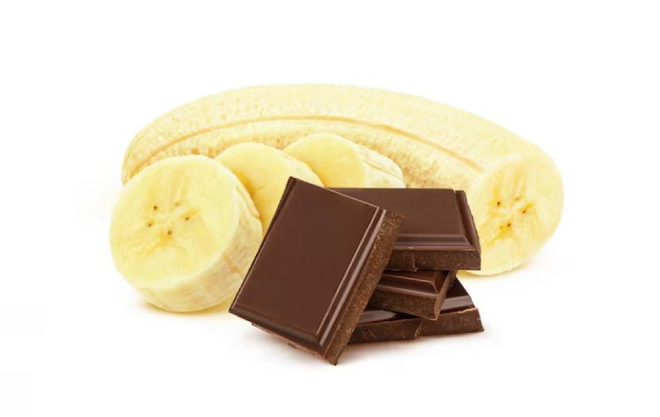 Banana y chocolate, una combinación perfecta.