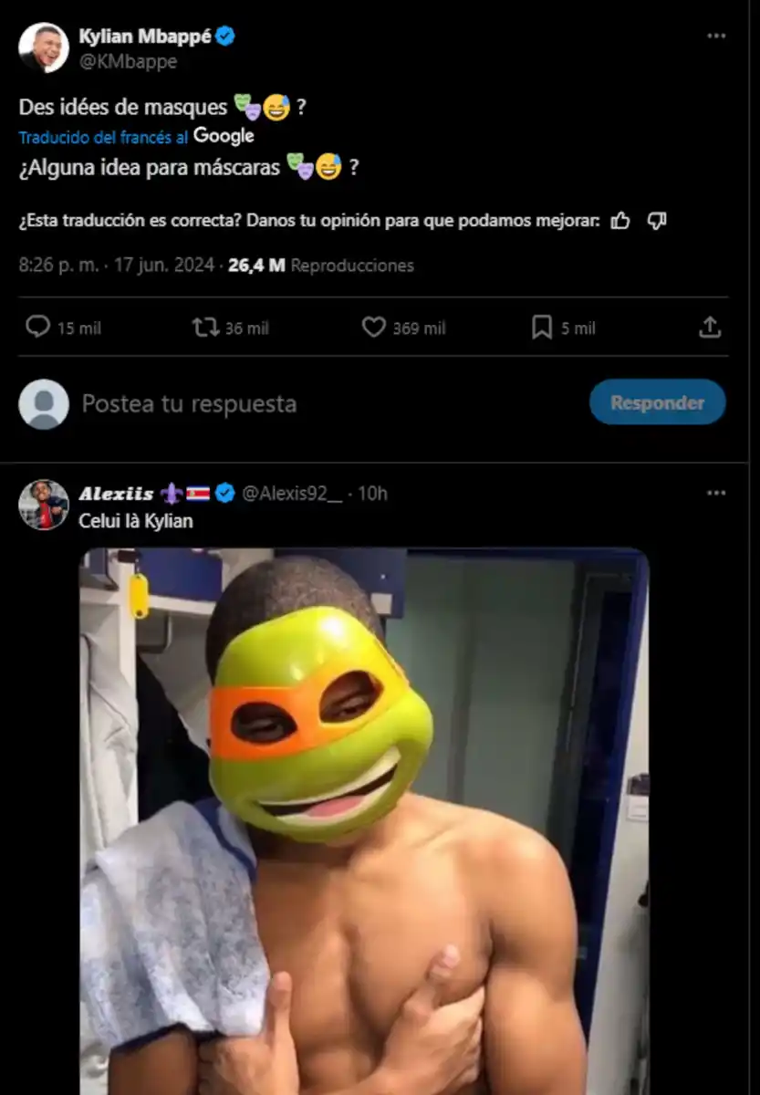 La llamativa reacción de Mbappé tras enterarse qué tendrá que utilizar una máscara en la Eurocopa