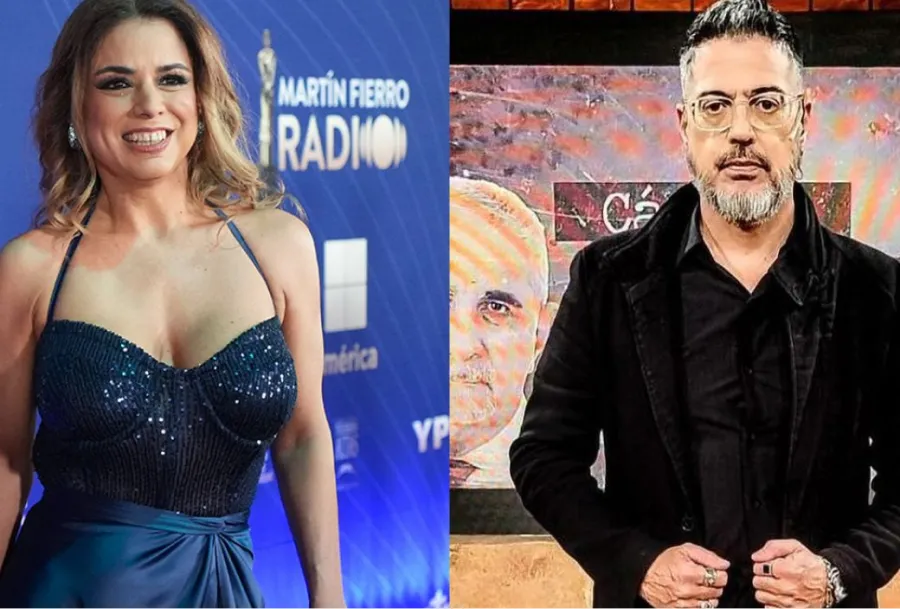 Marina Calabró y Rolando Barbano en los Martín Fierro de Radio